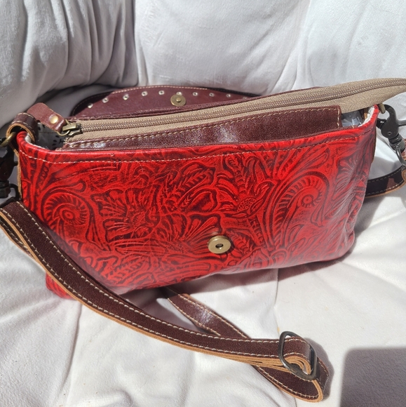 Red Leather Myra Crossbody - Picture 3 of 5